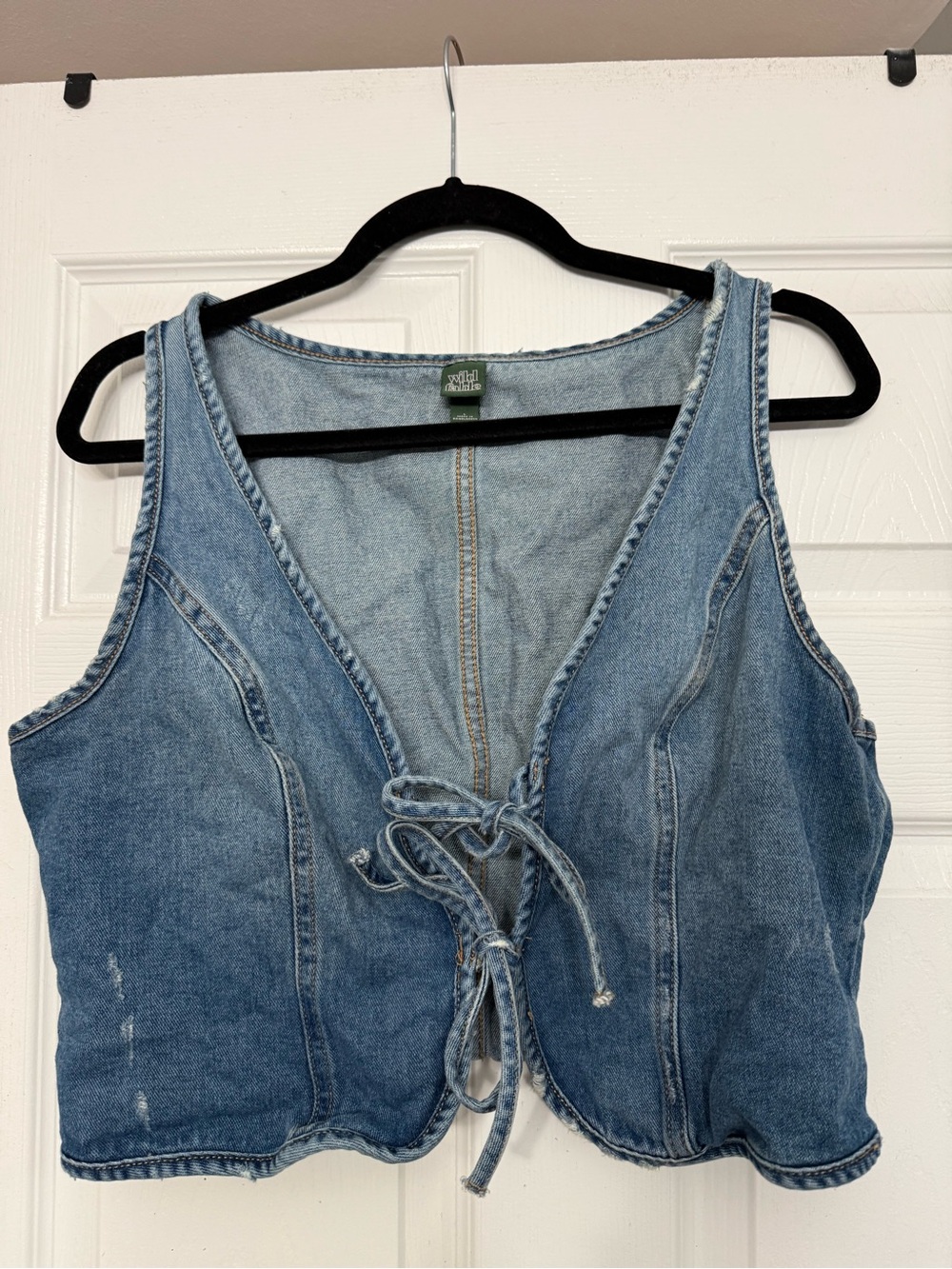 Denim Tie-Up Vest